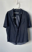 Load image into Gallery viewer, Tommy Hilfiger Mens Blue Printed Short Sleeve Classic Fit Button-Up Shirt Size L