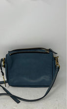 Load image into Gallery viewer, Fossil Womens Blue Inner Pocket Adjustable Strap Zipper Small Crossbody Purse