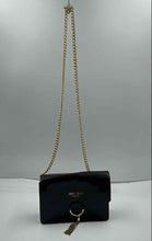 Load image into Gallery viewer, Jimmy Choo Parfums Womens Black Faux Patent Leather Chain Strap Crossbody Bag