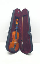 Load image into Gallery viewer, Brown 4-String Fingerboard Tapes Acoustic Violin In Black Case