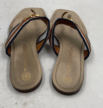 Load image into Gallery viewer, Authentic Tory Burch Womens Beige Slip-On Flat Thong Sandals Size 10M Damaged