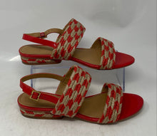 Load image into Gallery viewer, Authentic Tory Burch Womens Lola Orange Tan Flat Slingback Sandals Size 9M