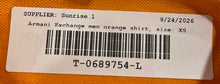 Load image into Gallery viewer, Armani Exchange Mens Orange Short Sleeve Collared Regular Fit Polo Shirt Size XS