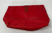 Load image into Gallery viewer, Crouch & Fitzgerald Womens Red Leather Zipper Inner Pockets Clutch Purse