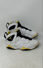 Load image into Gallery viewer, Nike Womens Air Jordan 7 313358-172 White Yellow Lace-Up Sneakers Shoes Size 8
