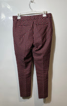 Load image into Gallery viewer, Banana Republic Womens Red Geometric Print Flat Front Pockets Trousers Pants 4