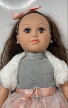 Load image into Gallery viewer, My Life Pink Glitter Dress Brown Hair 18 Inch Fashion Girl Doll