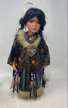 Load image into Gallery viewer, Cathay Collection Native American Themed Black Hair Brown Eyes Porcelain Doll