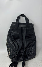 Load image into Gallery viewer, Rolim Womens Black Leather Outer Pockets Adjustable Shoulder Strap Backpack