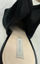 Load image into Gallery viewer, Cole Haan Womens Nene Black Suede Peep Toe Stiletto Slingback Heels Size 8.5 B