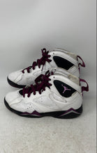 Load image into Gallery viewer, Nike Boys Air Jordan 7 442960-127 White Black Purple Sneakers Shoes Size 6Y