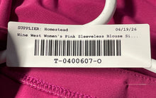 Load image into Gallery viewer, Nine West Womens Pink Sleeveless V-Neck Button Front Blouse Top Size XL