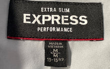 Load image into Gallery viewer, Express Mens Gray Long Sleeve Collared Extra Slim Dress Shirt Size Medium
