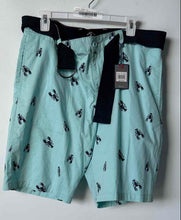 Load image into Gallery viewer, Beverly Hills Polo Club Mens Blue Lobster Print Cotton Chino Shorts Sz 36 W/ Tag