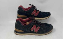 Load image into Gallery viewer, New Balance Mens 574 ML574OTD Black Beige Dark Red Sneaker Shoes Size 10.5 D
