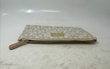 Load image into Gallery viewer, Michael Kors Womens Tan And Brown Signature Print Zipper Wristlet Wallet