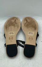 Load image into Gallery viewer, Michael Kors Womens Valentina Black Leather Open Toe Thong Sandals Size 5.5 M