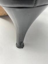 Load image into Gallery viewer, Authentic Furla Womens Black Leather T-Strap Heels Size EUR 36 Damaged