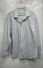 Load image into Gallery viewer, Perry Ellis Mens Multicolor Striped Cotton Premium City Fit Dress Shirt 17 1/2