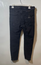Load image into Gallery viewer, Zara Womens Black Denim Regular Fit Dark Wash Skinny-Leg Jeans Size 34