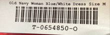 Load image into Gallery viewer, Old Navy Womens Blue White Printed Sleeveless V-Neck A-Line Dress Size Medium