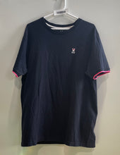 Load image into Gallery viewer, Psycho Bunny Mens Blue Pima Cotton Short Sleeve Crew Neck T-Shirt Size 6