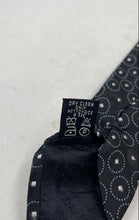Load image into Gallery viewer, Giorgio Armani Mens Black White Silk Printed Adjustable Pointed Tie