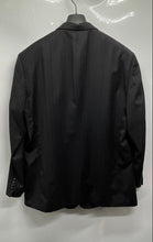 Load image into Gallery viewer, Pierre Cardin Mens Black Pinstripe Wool Notch Lapel Three-Button Blazer Size 46R