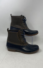 Load image into Gallery viewer, G.H. Bass & Co. Womens Blue Brown Leather Round Toe Lace-Up Ankle Boots Size 8M