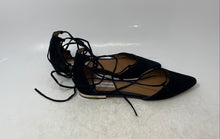 Load image into Gallery viewer, Steve Madden Womens Black Suede Pointed Toe Tie Strappy Sandals Size 7.5M