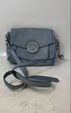 Load image into Gallery viewer, Michael Kors Womens Fulton Blue Leather Adjustable Strap Crossbody Purse