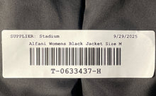 Load image into Gallery viewer, Alfani Womens Black Leather Long Sleeve Notch Collar Jacket Size Medium