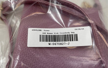 Load image into Gallery viewer, GSK Womens Pink Pebbled Leather Adjustable Strap Zip Top Lined Crossbody Bag