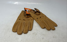 Load image into Gallery viewer, Milwaukee Tan Leather Driving Cruiser Snap Up Motorcycle Riding Gloves Size 3XL
