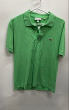 Load image into Gallery viewer, Lacoste Mens Green Cotton Short Sleeve Collared Classic Fit Polo Shirt Size M