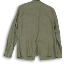 Load image into Gallery viewer, IZOD Womens Green Long Sleeve Collared Button-Up Shirt Size Medium