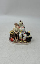 Load image into Gallery viewer, Norman Rockwell Gorham The Runaway Multicolor Clown Boy & Dog Porcelain Figurine