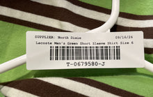 Load image into Gallery viewer, Lacoste Mens Green Short Sleeve Spread Collar Regular Fit Polo Shirt Size 6