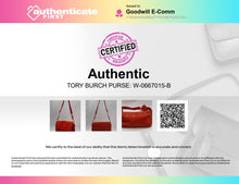 Load image into Gallery viewer, Authentic Tory Burch Womens Orange Adjustable Strap Lined Crossbody Bag Stained