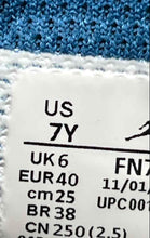 Load image into Gallery viewer, Nike Boys Air Jordan 1 Mid SE White Blue Lace-Up Sneakers Shoes Size 7Y No Laces