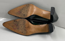 Load image into Gallery viewer, Authentic Escada Womens Green Patent Leather Studded Pump Heels Sz 7.5B Damaged