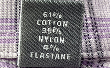 Load image into Gallery viewer, Michael Kors Mens Light Purple Plaid Slim Fit Stretch Dress Shirt Sz L 16 34/35