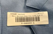 Load image into Gallery viewer, Mairi Macintyre Womens Blue Long Sleeve Notch Lapel Two-Button Blazer Size 14