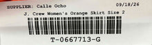 Load image into Gallery viewer, J.Crew Womens Orange Linen Side-Zip Ruffle Short A-Line Skirt Size 2