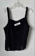 Load image into Gallery viewer, Zara Womens Black Sleeveless Lace-Trim Camisole Tank Top Size XL