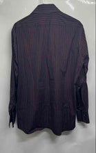 Load image into Gallery viewer, Hugo Boss Mens Purple Striped Cotton Long Sleeve Dress Shirt Size 16.5 32/33