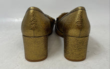Load image into Gallery viewer, Kenneth Cole Womens Macey Gold-Tone Leather Square Toe Slip-On Pump Heels Size 7