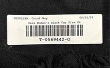 Load image into Gallery viewer, Zara Womens Black Sleeveless Lace-Trim Camisole Tank Top Size XL