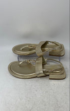 Load image into Gallery viewer, Vince Camuto Womens Runea Gold Open Toe Block Heel Slingback Sandals Size 7M