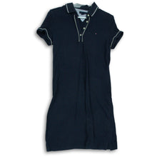 Load image into Gallery viewer, Tommy Hilfiger Womens Navy Blue Collared Short Sleeve Polo Shirt Dress Size S